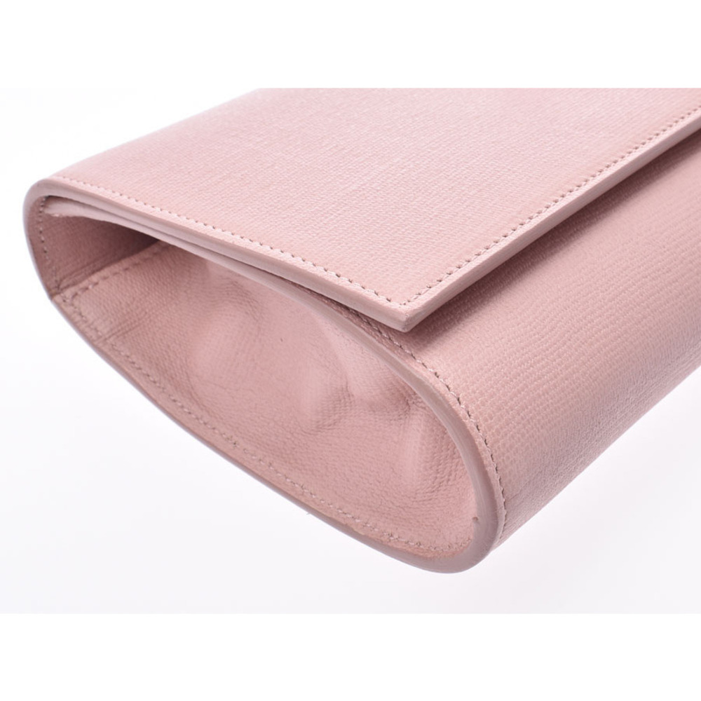 Saint Laurent Y Line Clutch Bag Pink Beige Pink Tan Calfskin YVES - Picture 4 of 11